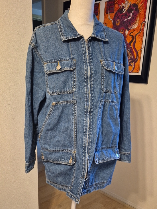 Revolt Jackets & Blazers - Revolt Clothing Company Blue Denim Jean Jacket 6 Pockets